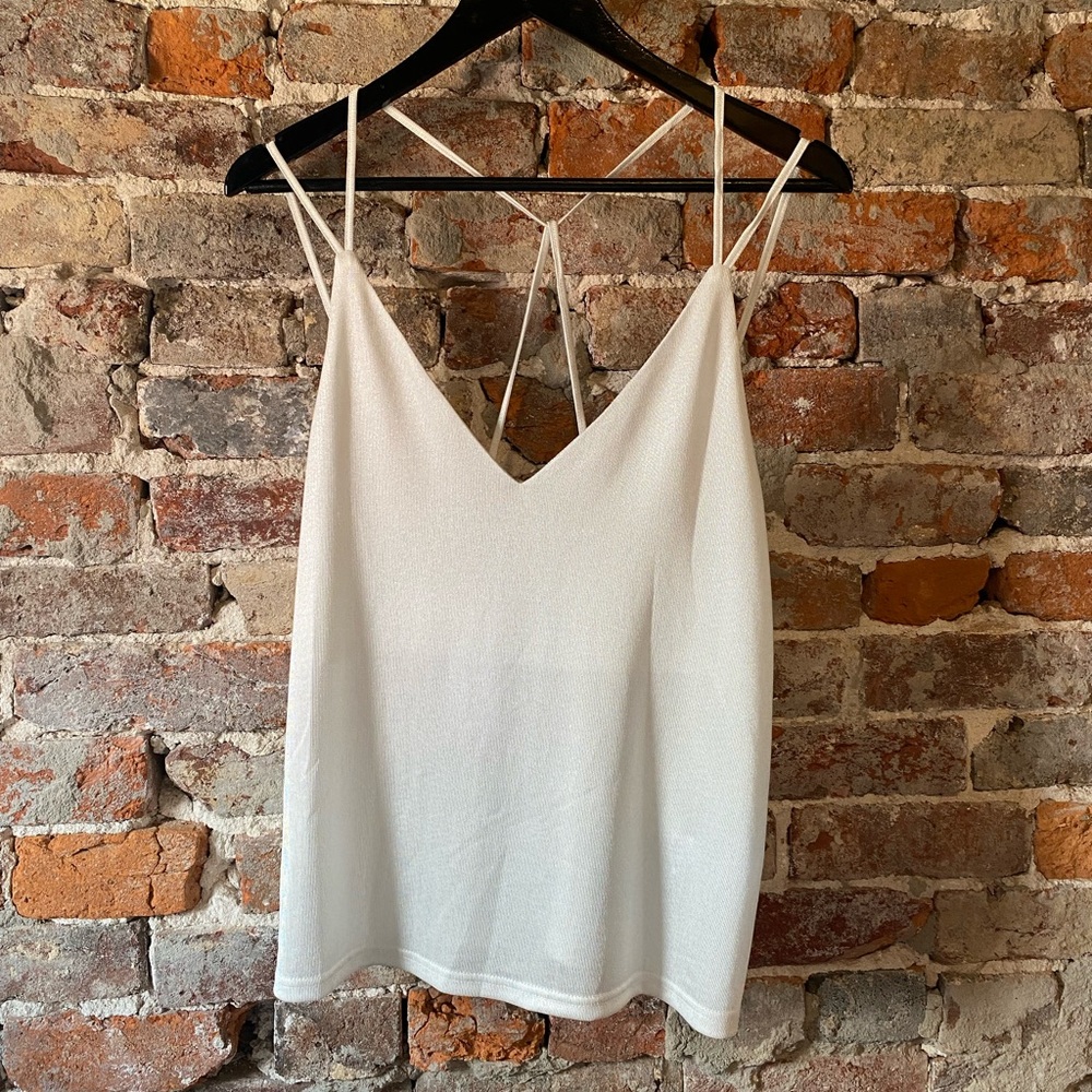 White Shimmer Tank